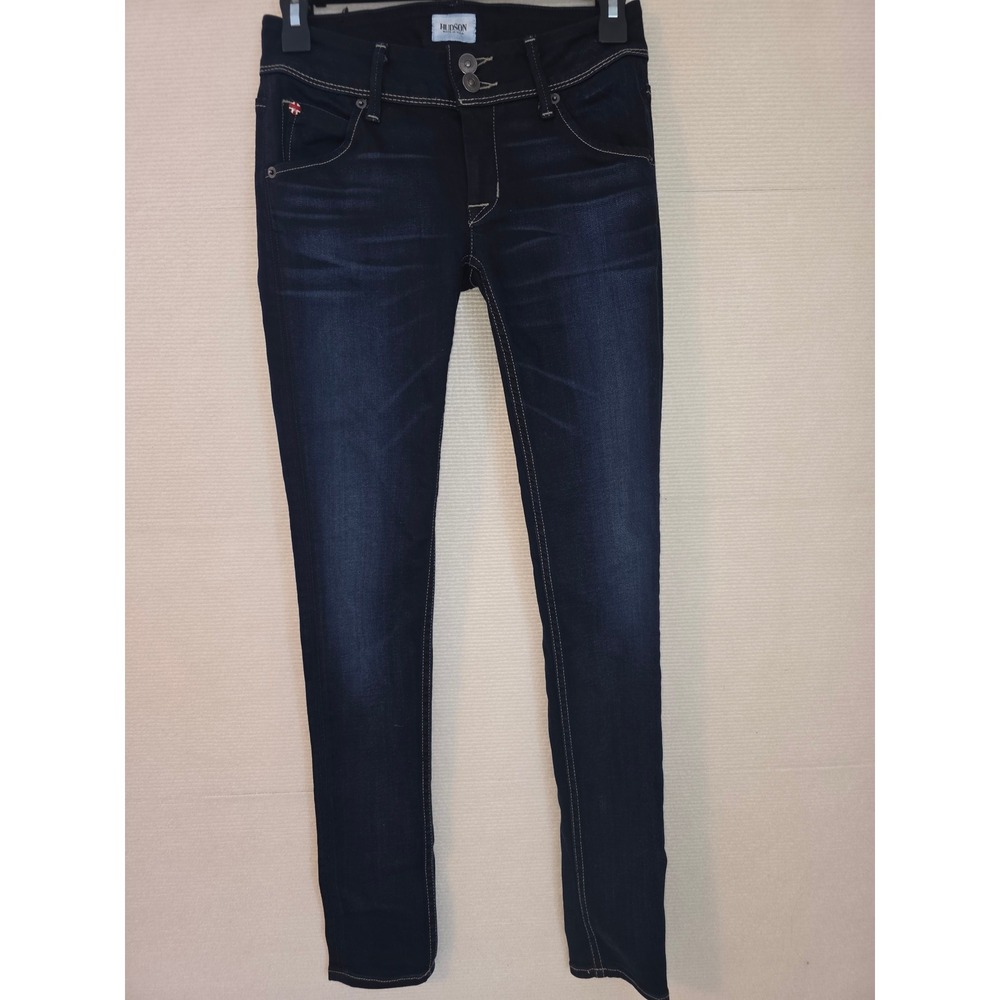 Hudson Collin Skinny Jeans Dark Wash Flap Pocket Size 25